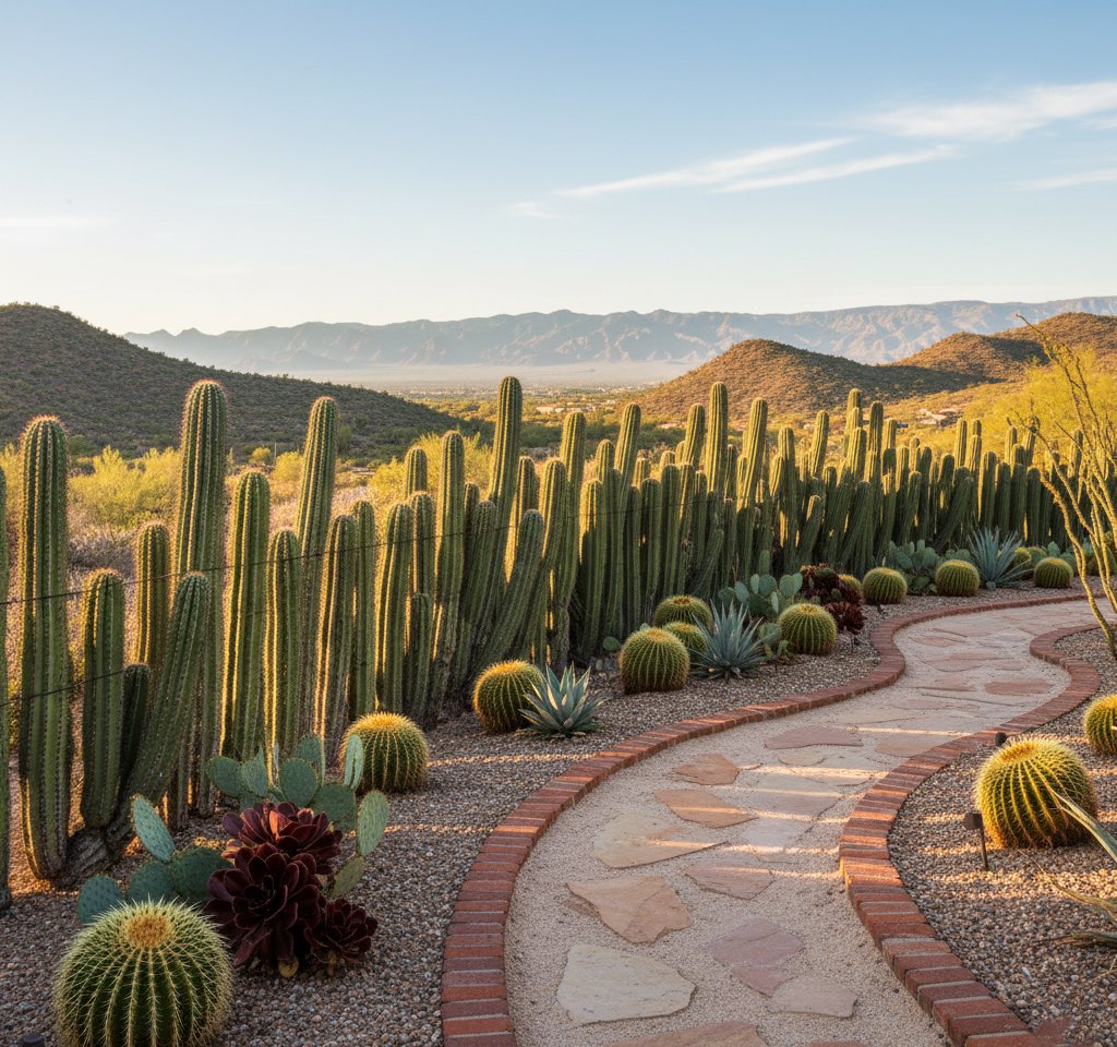 Cactus Fence and Pathway Designs