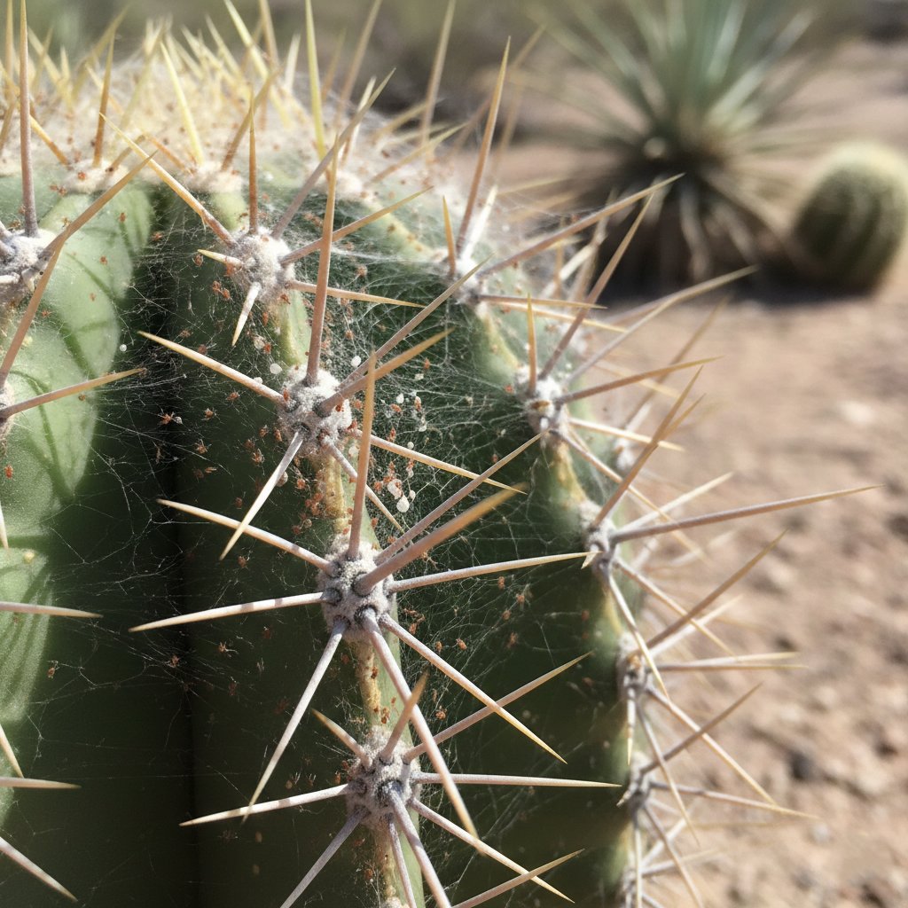 Cactus Has Webbing Between Spines