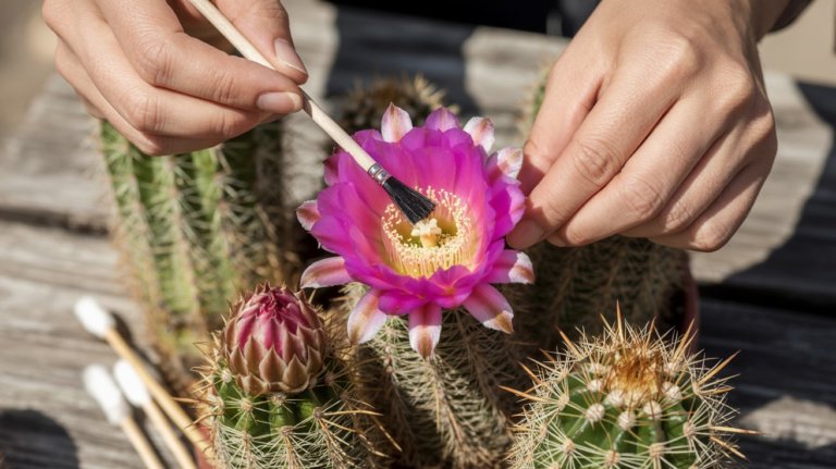 Hand Pollinate Cactus Flowers