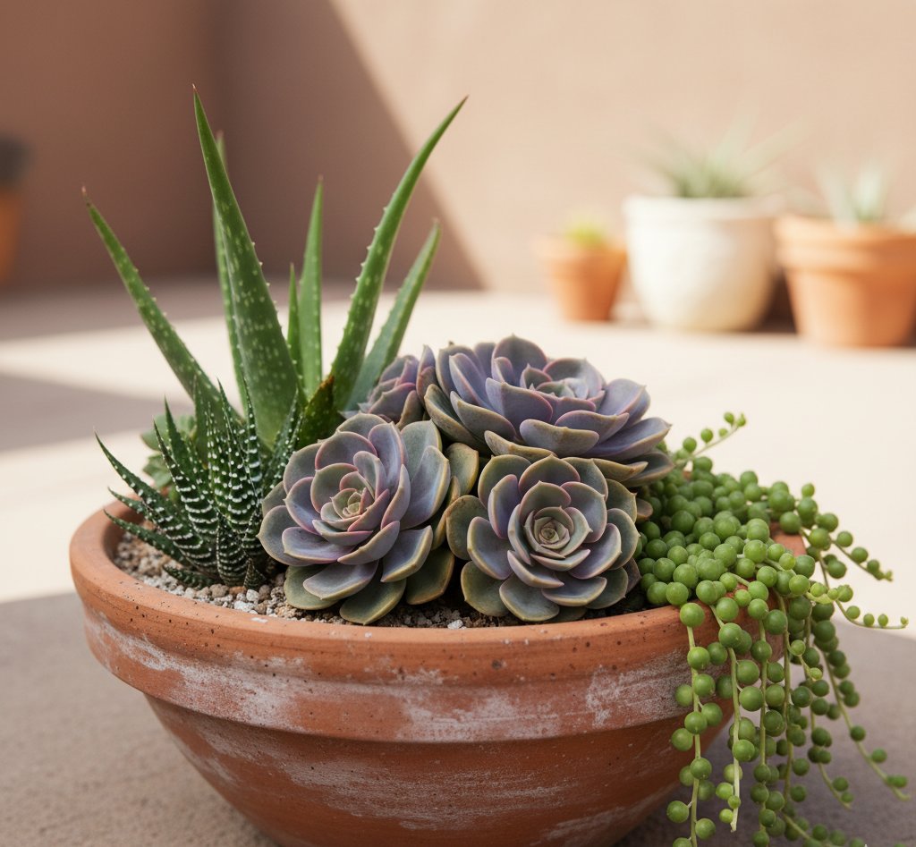 Incorporating Color and Texture - Succulent Container Gardening