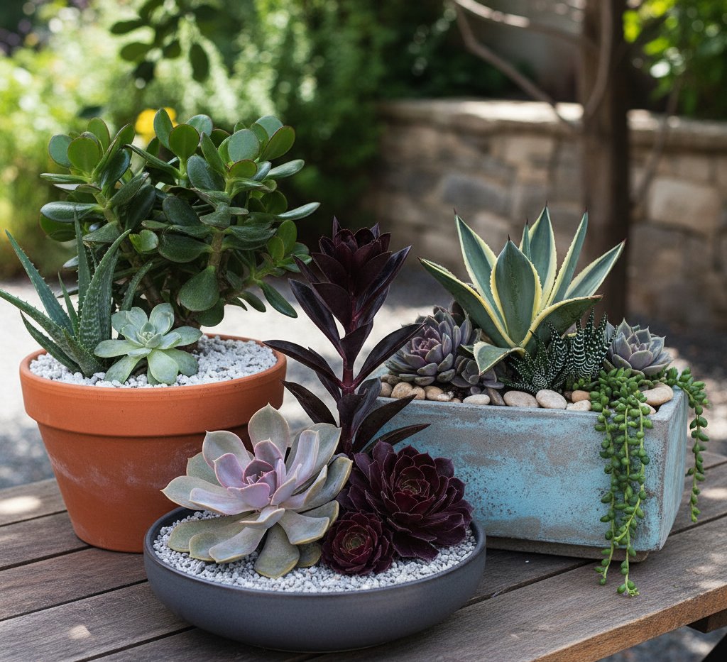 Monochromatic Succulent Arrangements