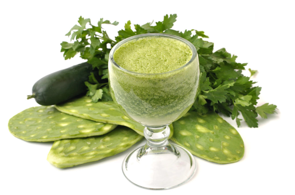 Opuntia ficus-indica cactus juice