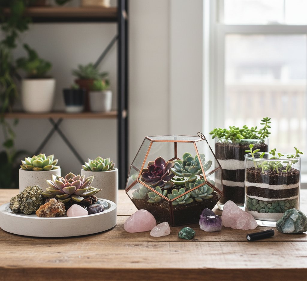 Popular Trends in Succulent and Crystal Pairings