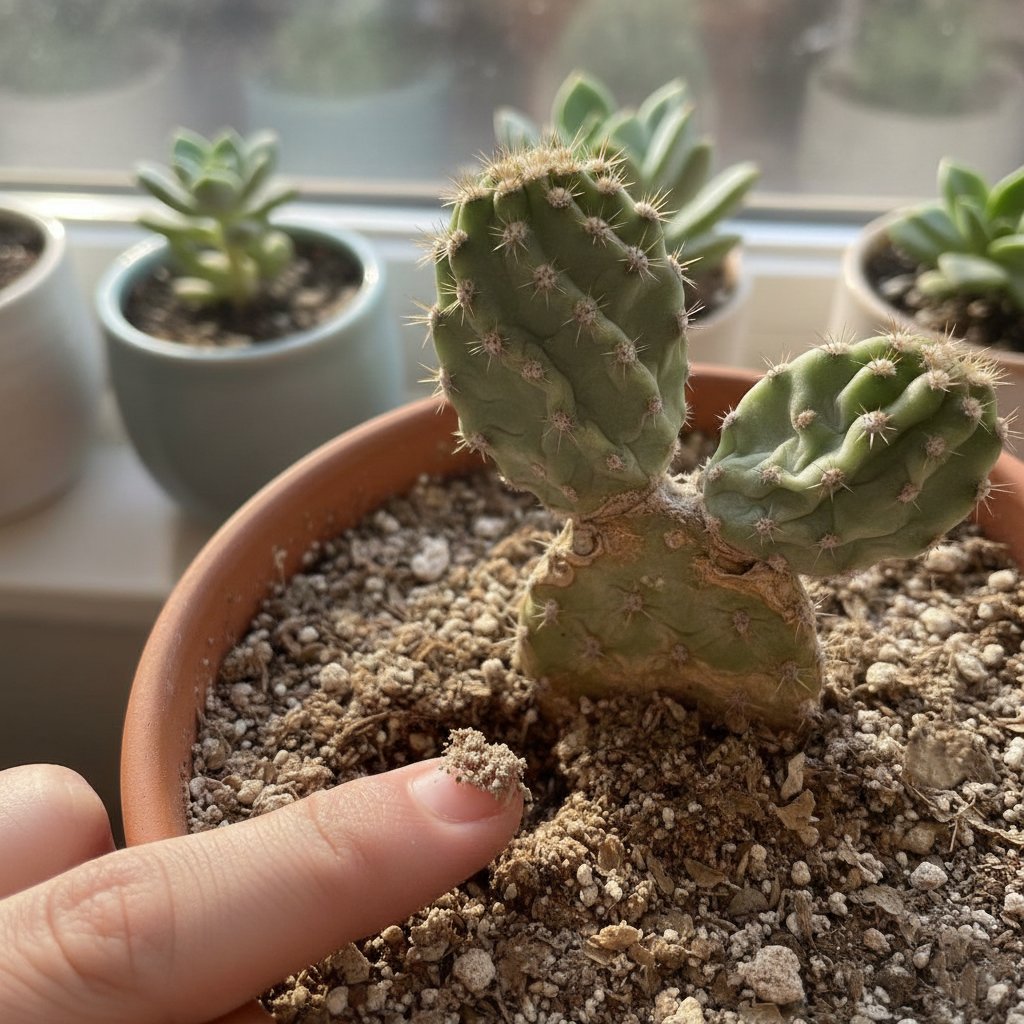 cactus with dry soil
