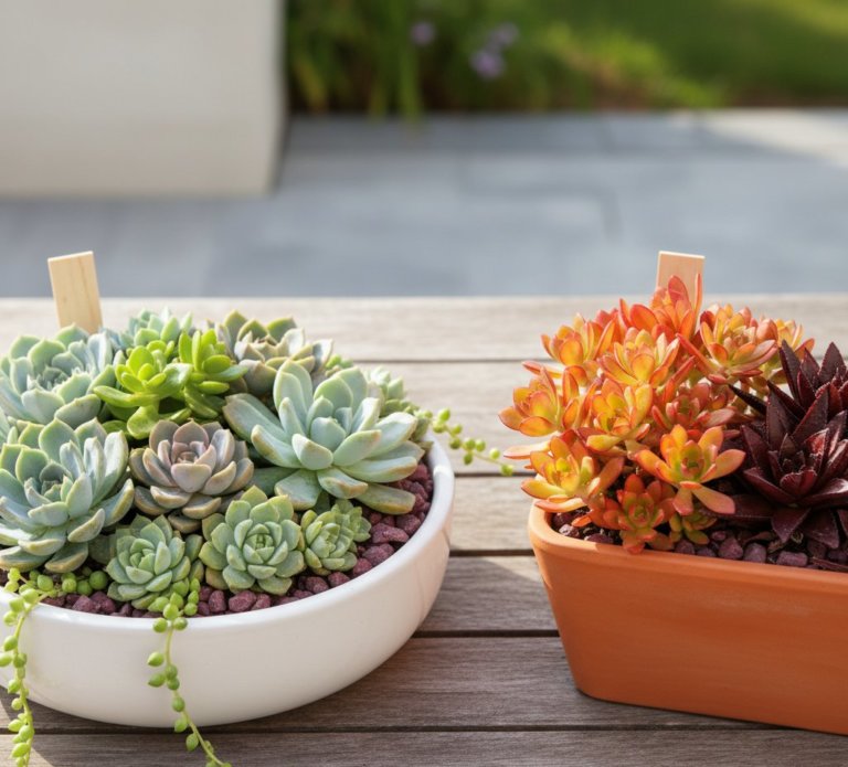 Succulent Arrangements By Color