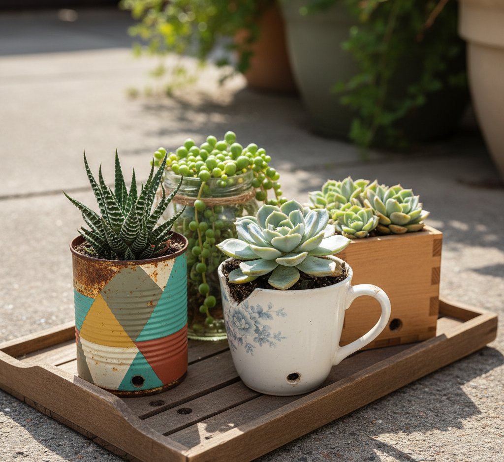 Upcycled Succulent Planters