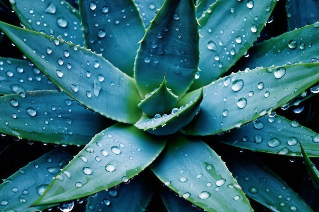 agave with water on top