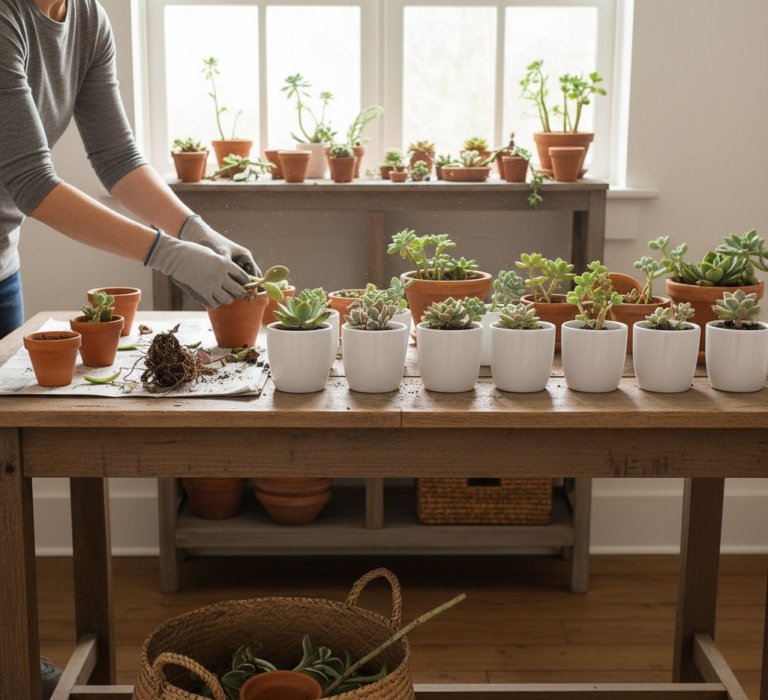 decluttering succulents