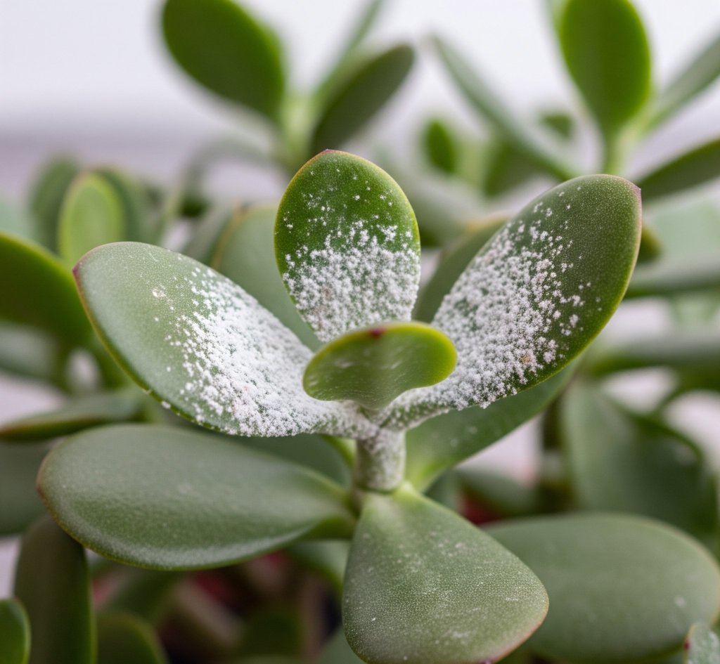 powdery mildew on jade plant