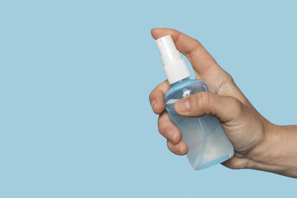 rubbing alcohol spray