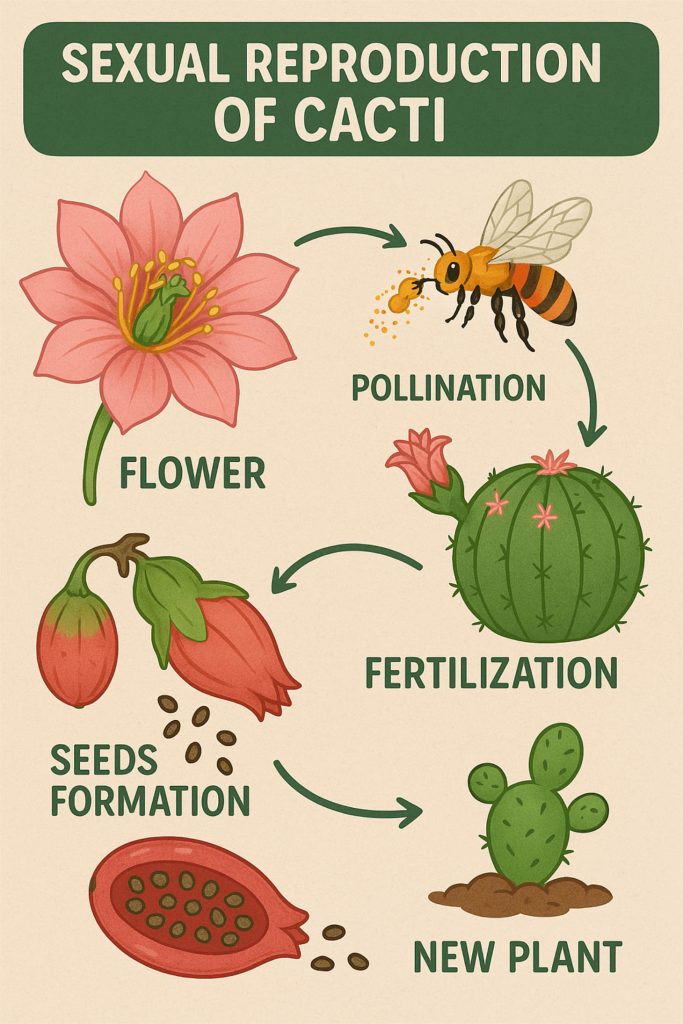 Sexual Reproduction Of Cacti Infographic