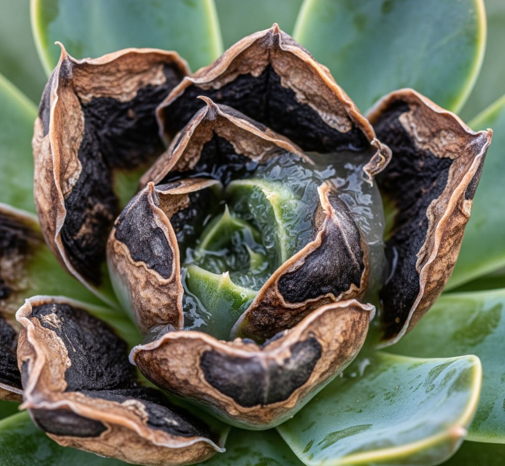 sign of frost damage in succulent