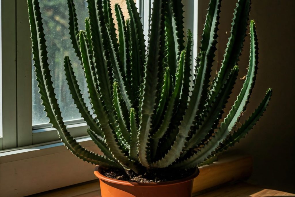 succulent too big for its pot, ready to transplant