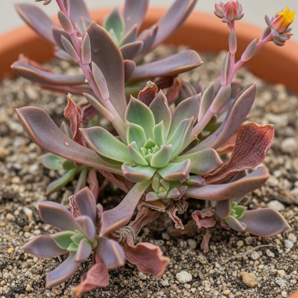 succulent with phosphorus deficiency