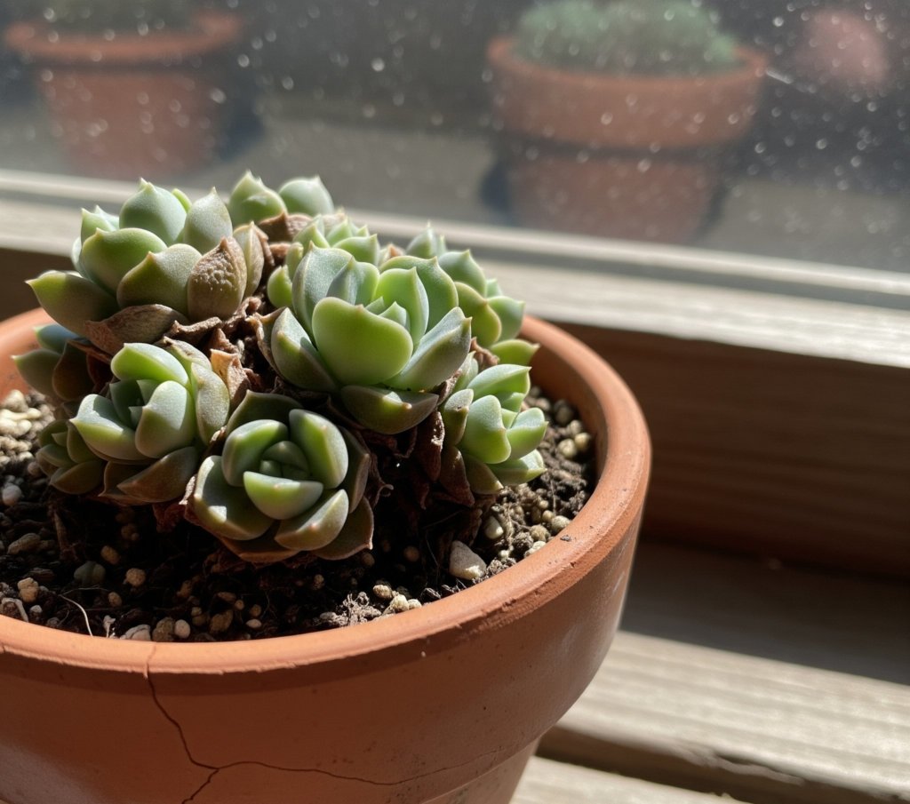 succulent with stunted growth