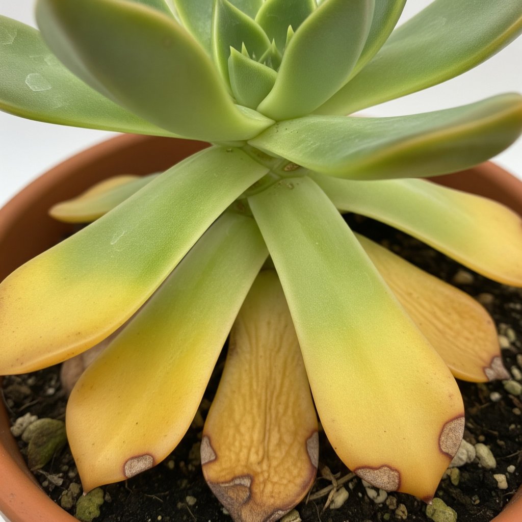 succulent with yellow leaves