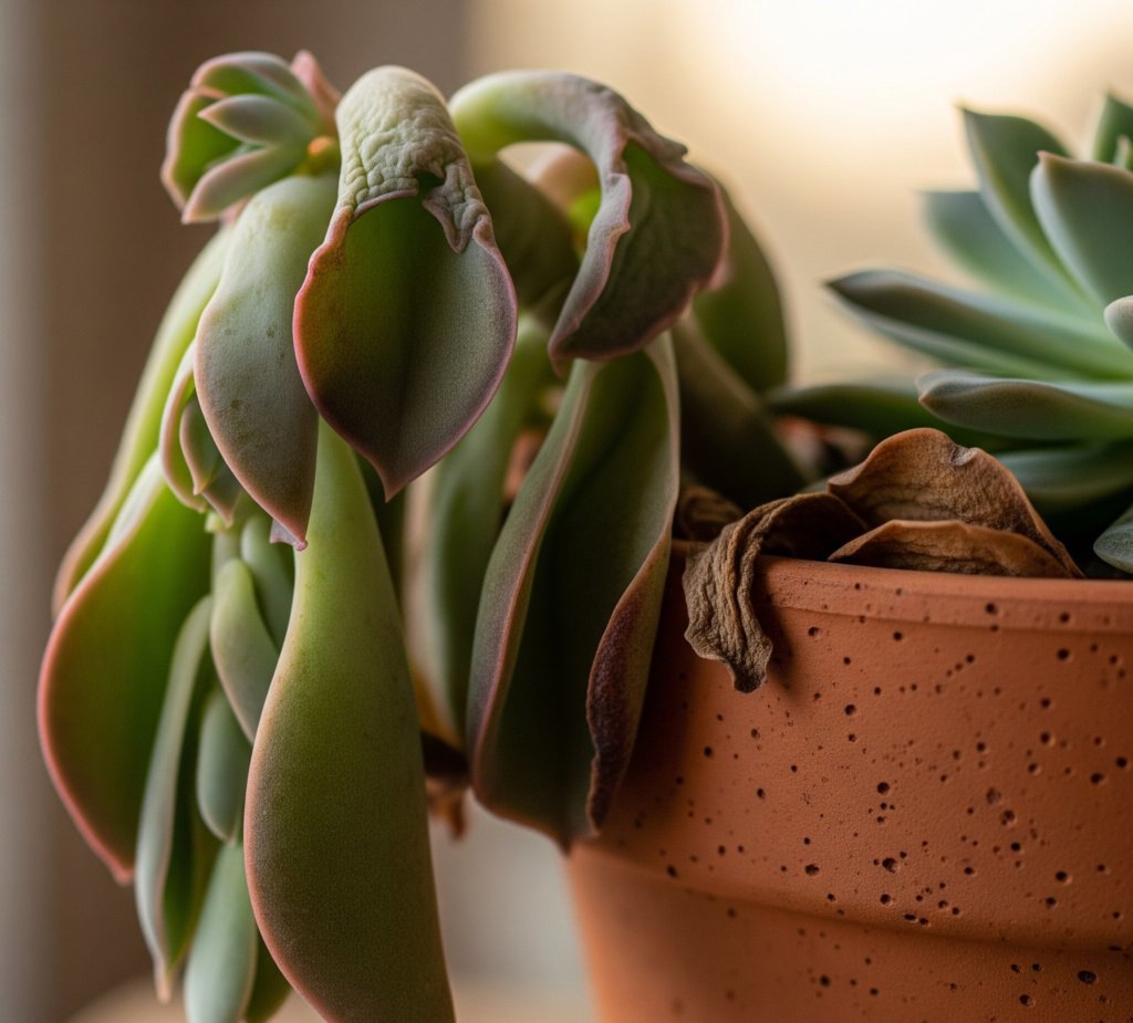 wilting succulent