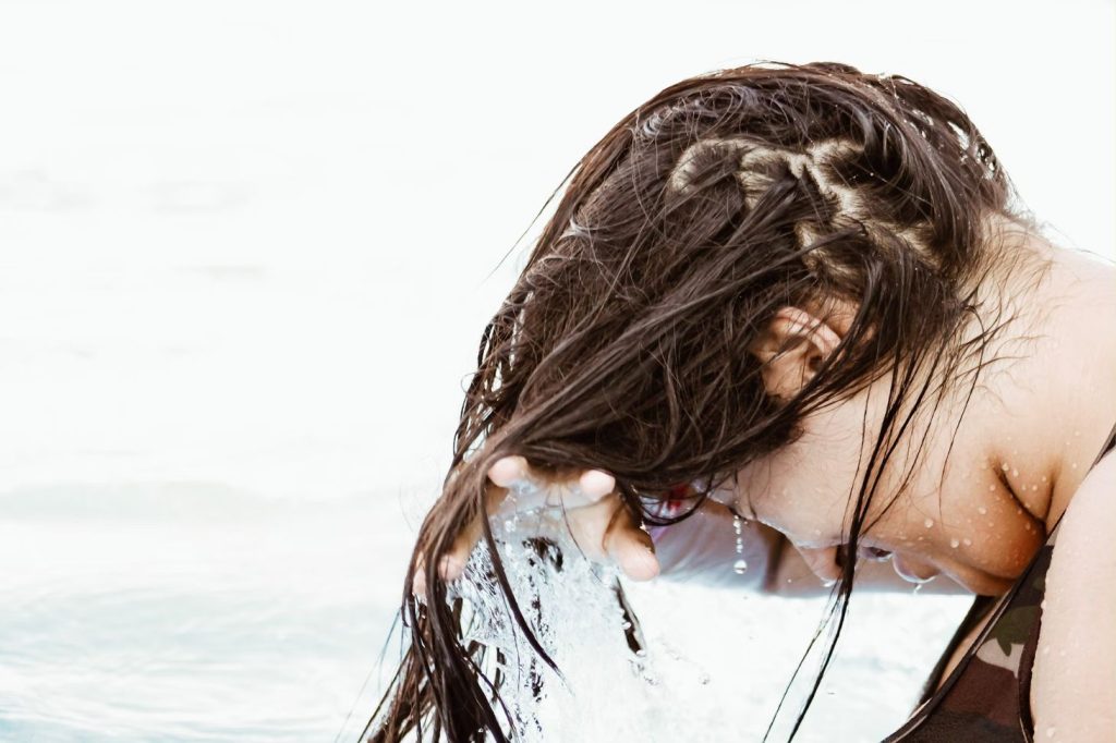 woman with wet hair